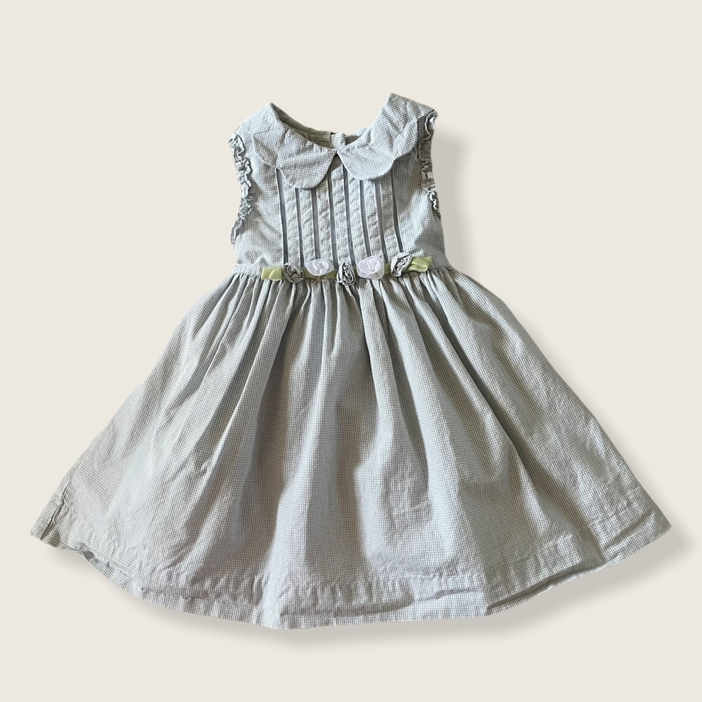 Laura Ashley Toddler Girl Dress 12M Tea Party Blue